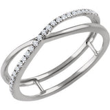 14K Yellow 1/10 CTW Diamond Criss-Cross Ring