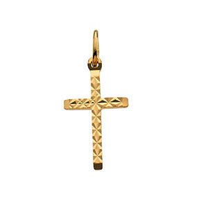 14K Yellow 15x10mm Cross Pendant