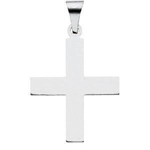 14K White 20.5x18mm Greek Cross Pendant