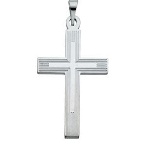 Sterling Silver 19.5x11mm Cross Pendant