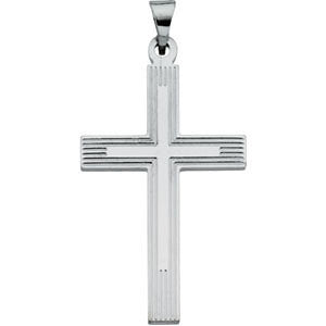 Sterling Silver 31.5x19mm Cross Pendant