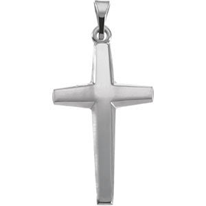 Sterling Silver 23x14mm Cross Pendant