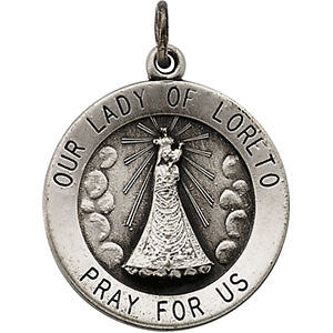 Sterling Silver 18.5 Our Lady of Loreto Medal