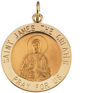 14K Yellow 18.5mm St. James Medal