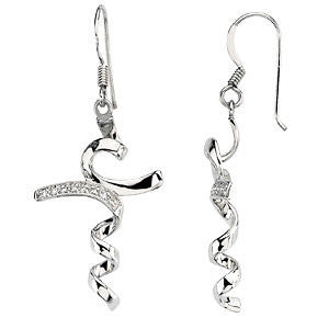 Sterling Silver I Stand in Awe&trade; Cubic Zirconia Earrings