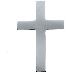 14K White 11x8mm Cross Lapel Pin