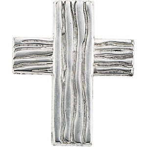 Sterling Silver 23x19mm The Rugged Cross® Lapel Pin