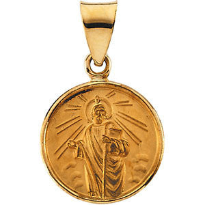 18K Yellow 13mm St. Jude Medal