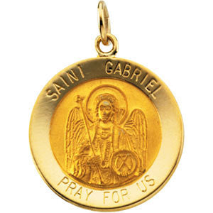 14K Yellow 18.25mm St. Gabriel Medal