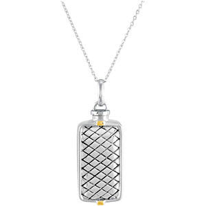 Checkerboard Rectangle Ash Holder Necklace