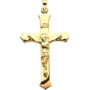 14K Yellow Crucifix Pendant