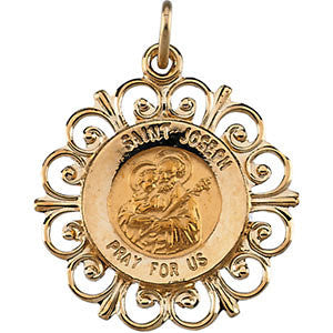 14K Yellow 18.5mm St. Joseph Medal