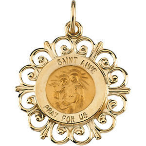 14K Yellow 18.5mm St. Anne de Beau Pre Medal