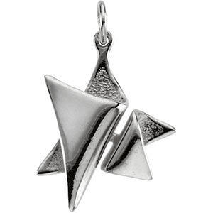 Sterling Silver 19x17mm Star of David Pendant