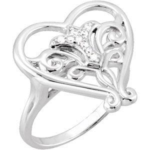 Sterling Silver Pure in Heart Ring for Ladies with Card and Box