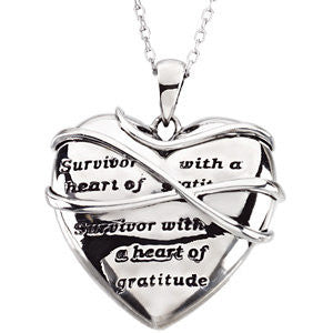 Survivor with a Heart of Gratitude Necklace