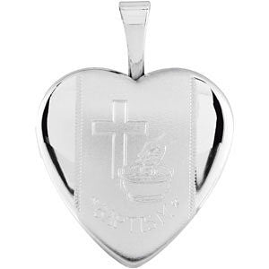 Heart Baptismal Locket