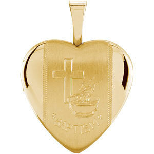 Heart Baptismal Locket