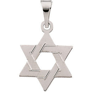 14K Yellow 14x12mm Star of David Pendant