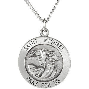 Sterling Silver 22mm St. Michael Medal