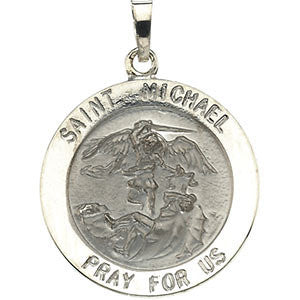 14K Yellow 25mm St. Michael Medal