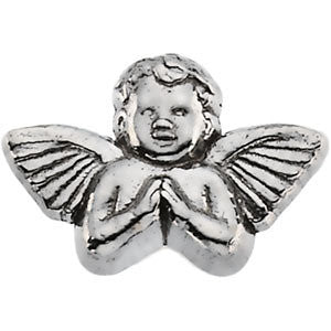 14K White 11x16mm Praying Angel Lapel Pin