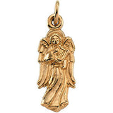 14K Yellow 21x9mm Angel with Harp Medal